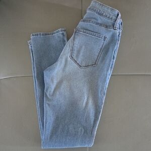Old Navy Light Blue WOW Straight Leg Jeans High Rise Size 0 Inseam 28"